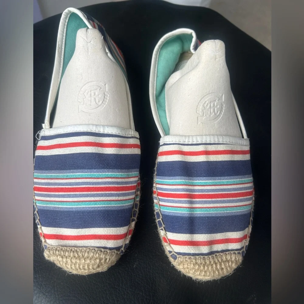 Tommy Hilfiger Striped Espadrille Flats -Heyda- 8.5